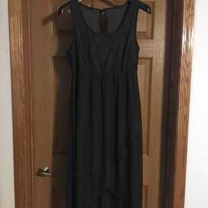 Maurice’s black dress with silver accent
